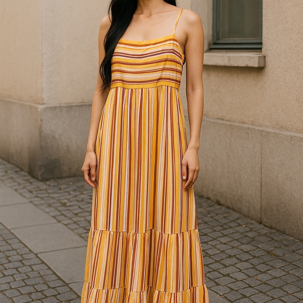 ANDREE BY UNIT Multicolor Striped Maxi Dress